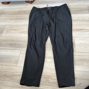 Alpine Design Mens Black Jogger Pants‎ Elastic Waist Drawstring Casual Size XXL